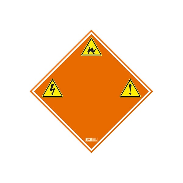 Caution Label with Warning Symbols, 5PK
